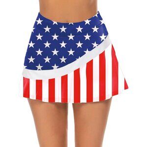 Women Pleated Skirt with Shorts Pockets Lightweight Running Workout Skirt